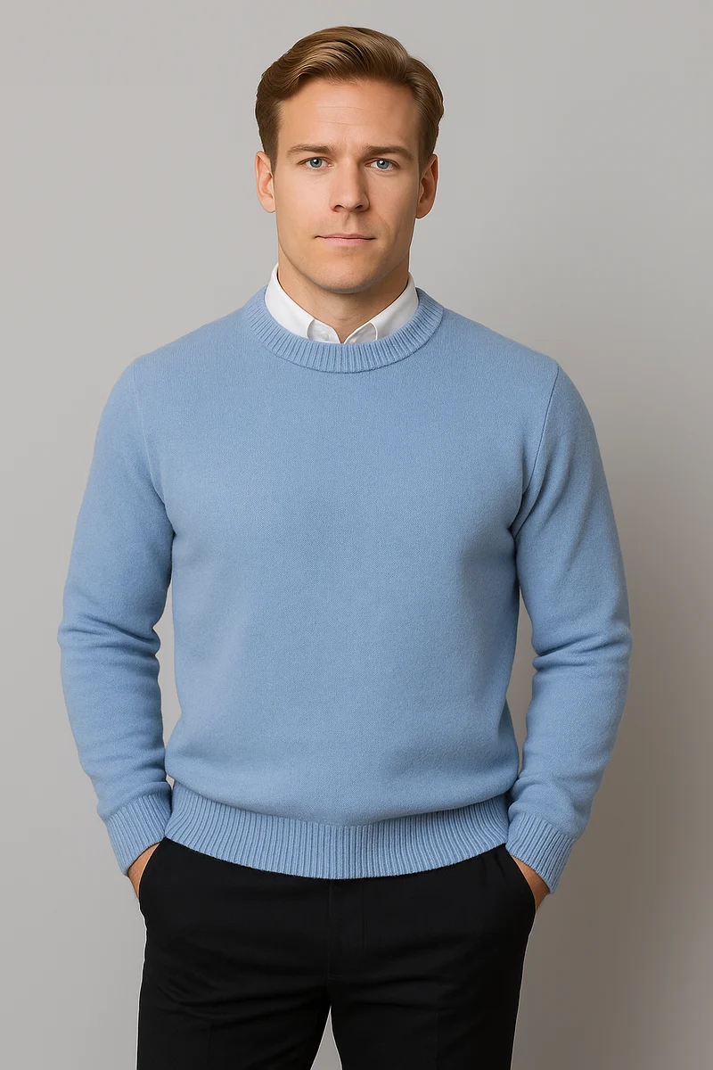 Christian | Herren Frühlings Klassischer Rundhals Pullover