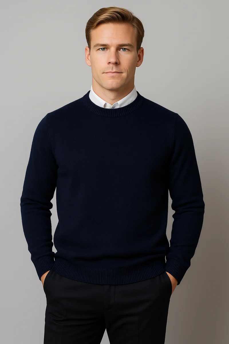 Christian | Herren Frühlings Klassischer Rundhals Pullover