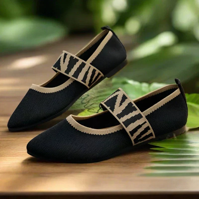Anja | Damen Frühlings Ballerinas mit Riemen im Freizeitstil