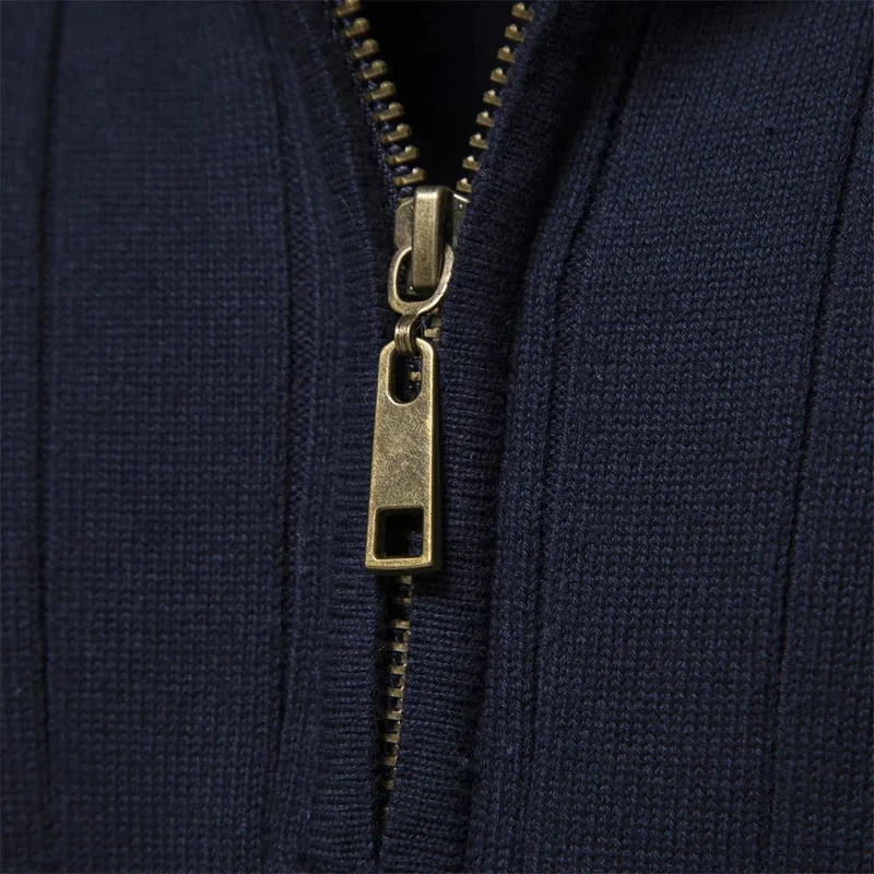 Christoph | Herren Frühlings Half-Zip Rippstrick Pullover