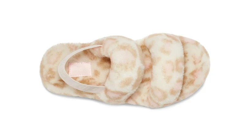 UGG Oh Yeah Pantoffeln mit Panther-Print für Damen – Weiß