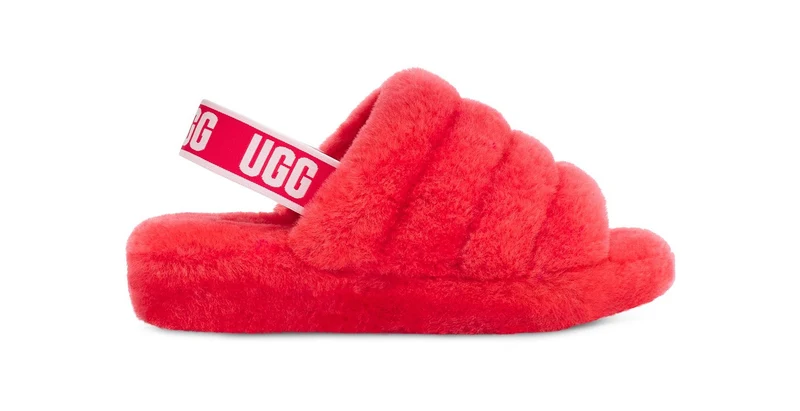 UGG Damen Fluff Yeah Slide - Hibiscus Pink