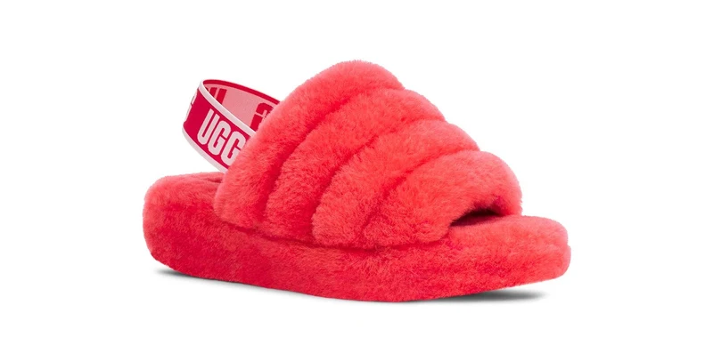 UGG Damen Fluff Yeah Slide - Hibiscus Pink