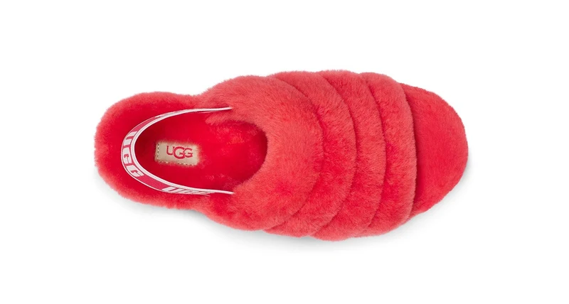 UGG Damen Fluff Yeah Slide - Hibiscus Pink