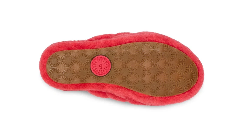 UGG Damen Fluff Yeah Slide - Hibiscus Pink