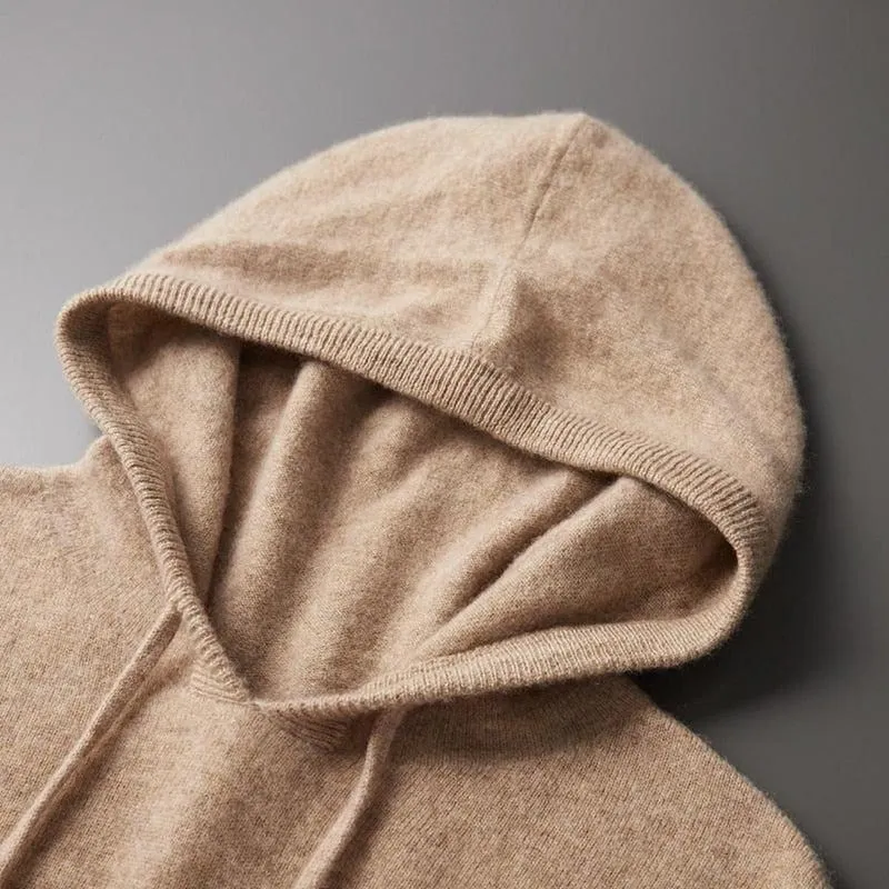 Malte | Herren Lässiger Strickpullover mit Kapuze