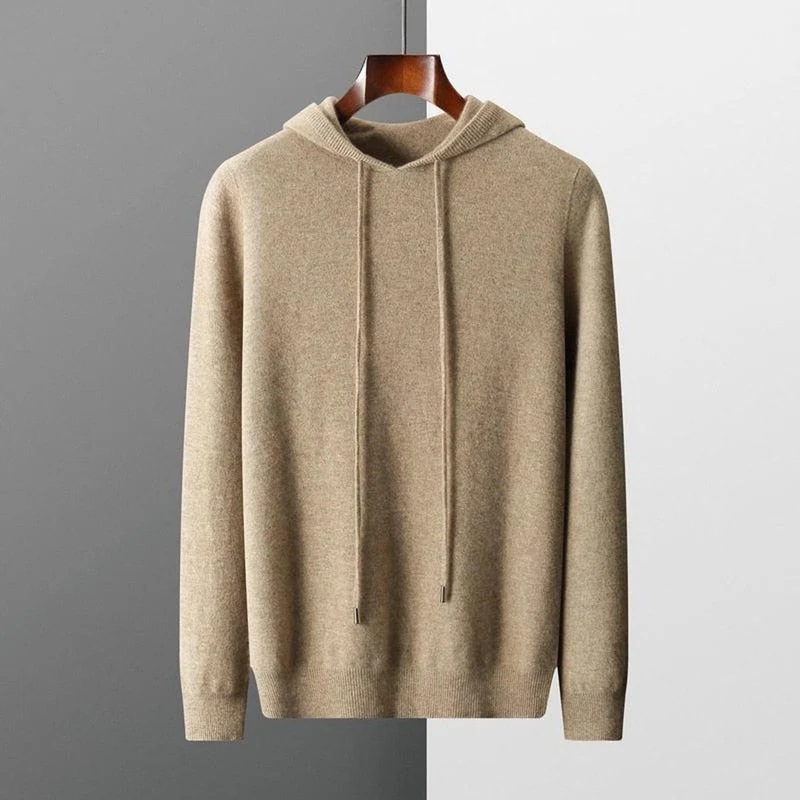 Malte | Herren Lässiger Strickpullover mit Kapuze