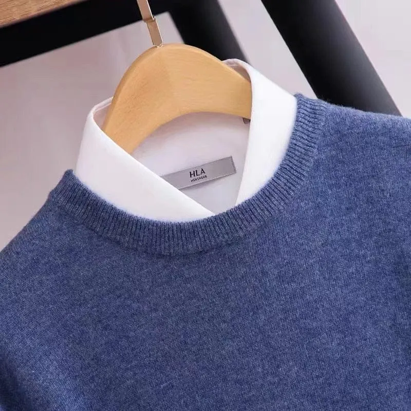 Benjamin | Herren Klassischer Pullover mit Rundhalsausschnitt