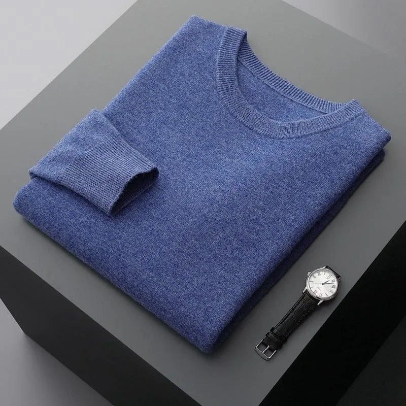 Benjamin | Herren Klassischer Pullover mit Rundhalsausschnitt