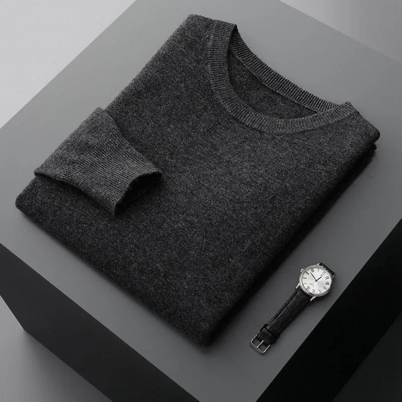 Benjamin | Herren Klassischer Pullover mit Rundhalsausschnitt
