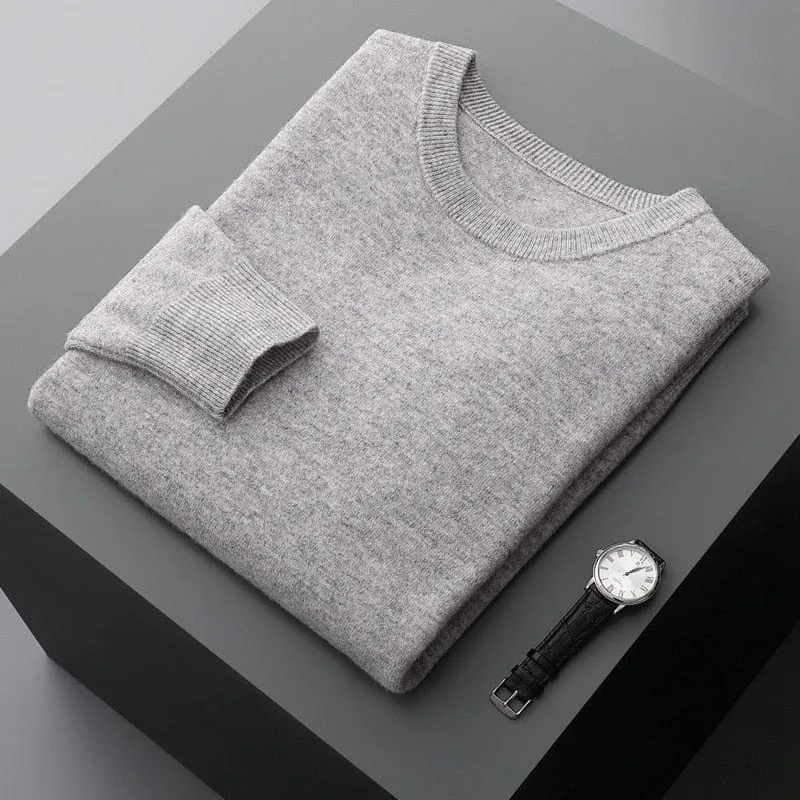 Benjamin | Herren Klassischer Pullover mit Rundhalsausschnitt