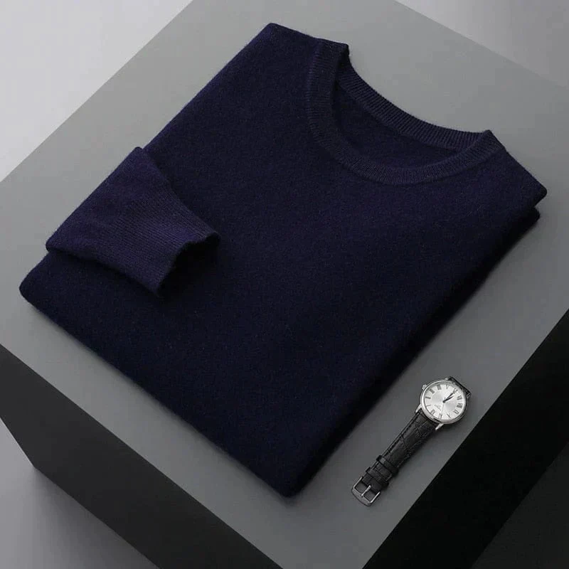 Benjamin | Herren Klassischer Pullover mit Rundhalsausschnitt