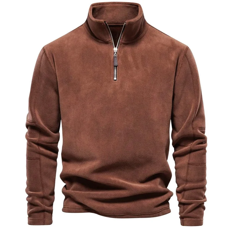 Bruno | Herren Klassisches Sweatshirt mit Viertelreißverschluss am Kragen
