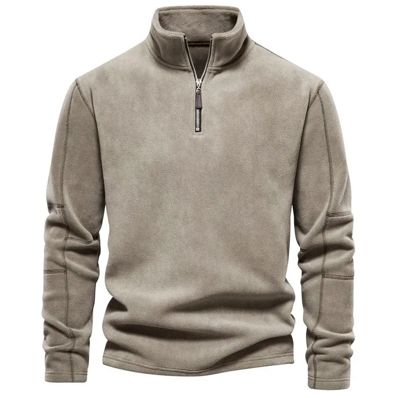 Bruno | Herren Klassisches Sweatshirt mit Viertelreißverschluss am Kragen
