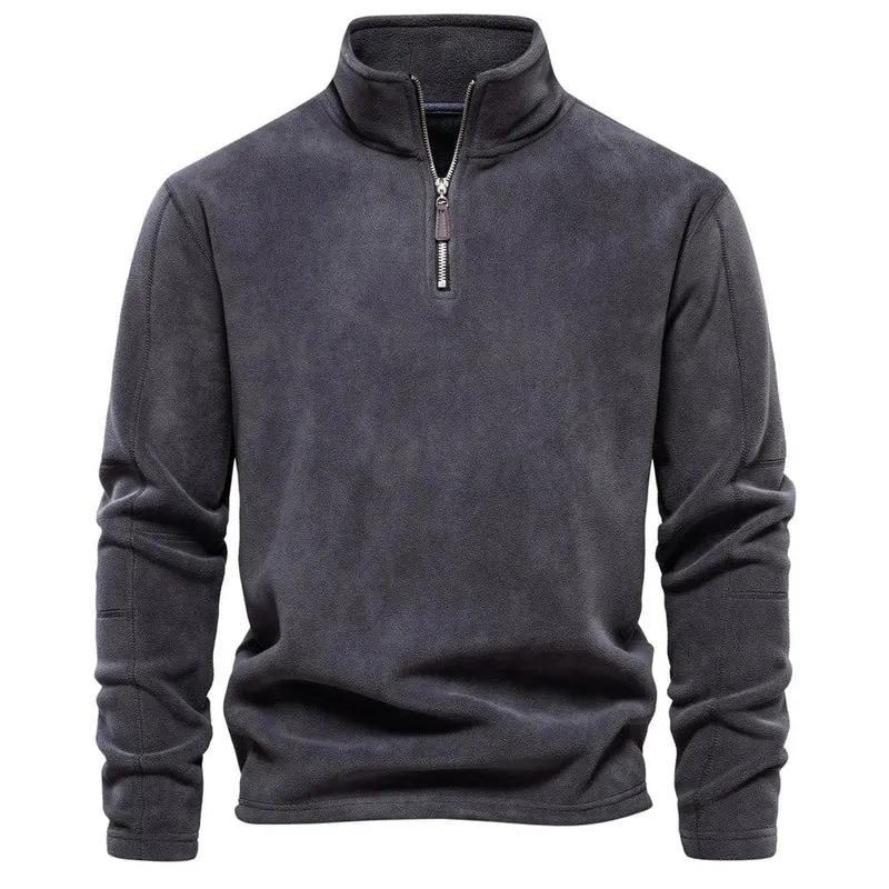 Bruno | Herren Klassisches Sweatshirt mit Viertelreißverschluss am Kragen