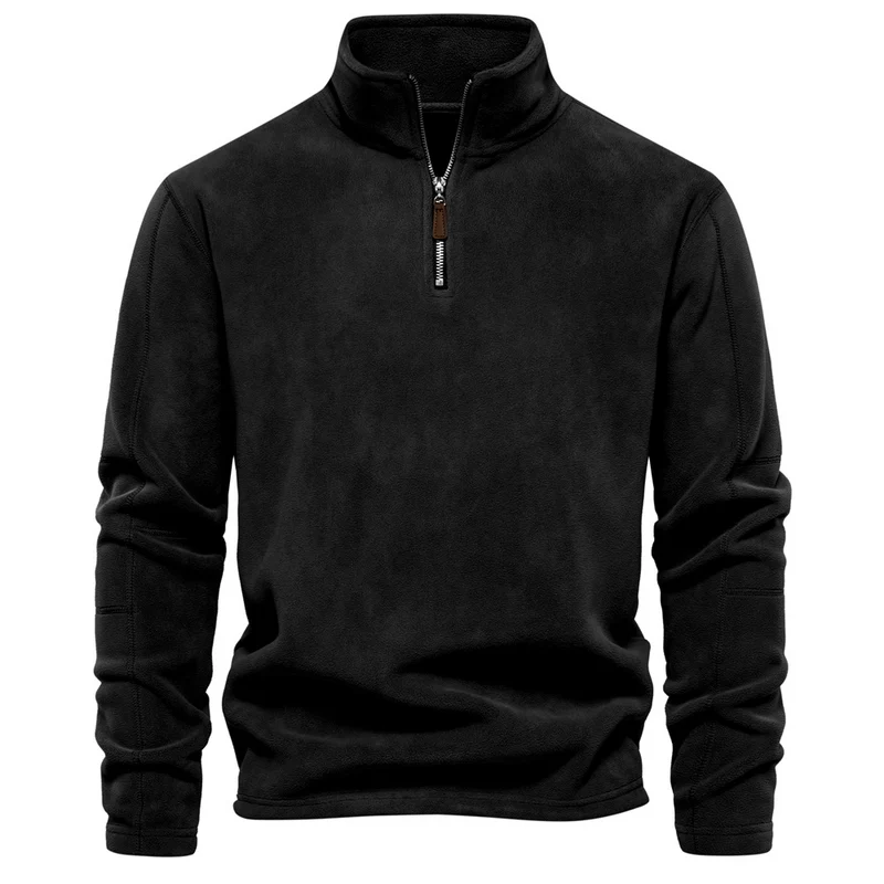 Bruno | Herren Klassisches Sweatshirt mit Viertelreißverschluss am Kragen