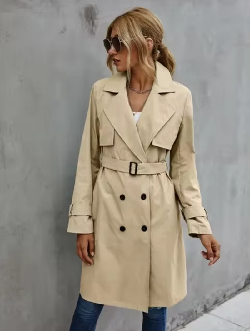 Andrea | Damenmode Doppelreihiger Trenchcoat