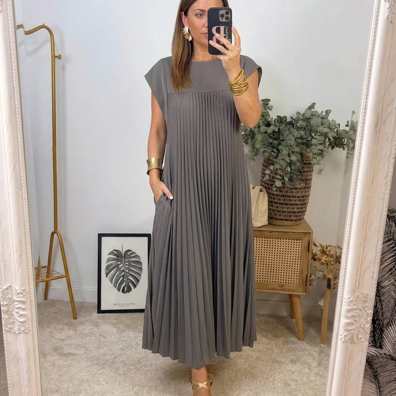 Sommerkleid Damen | Plissierter Maxirock & Zeitloser Eleganter Schnitt