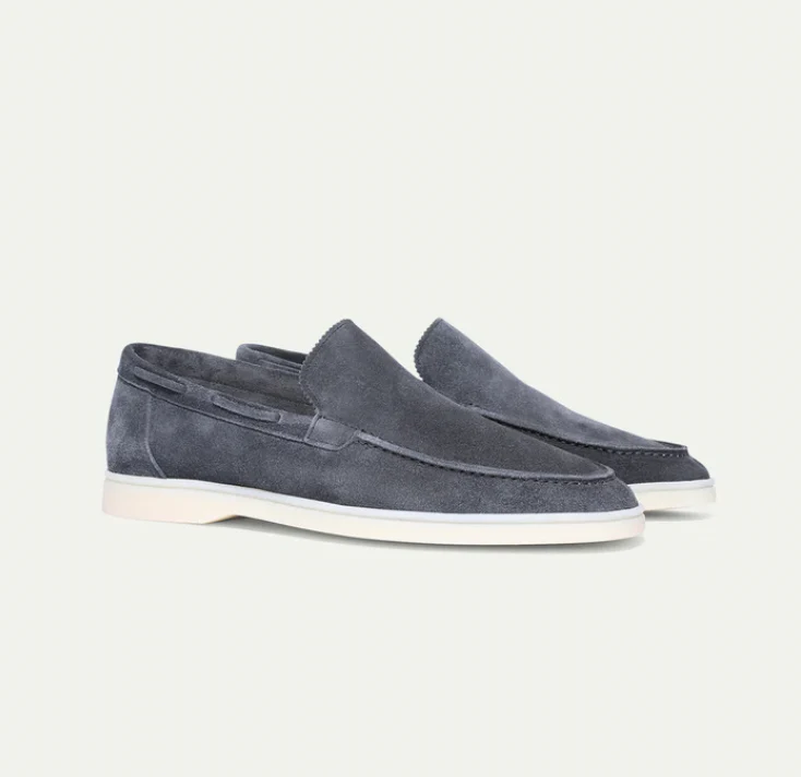 Loafer Herren | Cleaner Wildleder-Slipper mit leichter Plateausohle
