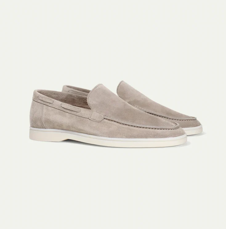 Loafer Herren | Cleaner Wildleder-Slipper mit leichter Plateausohle