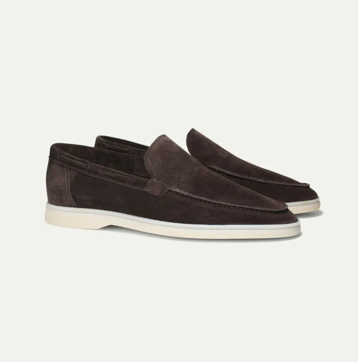 Loafer Herren | Cleaner Wildleder-Slipper mit leichter Plateausohle