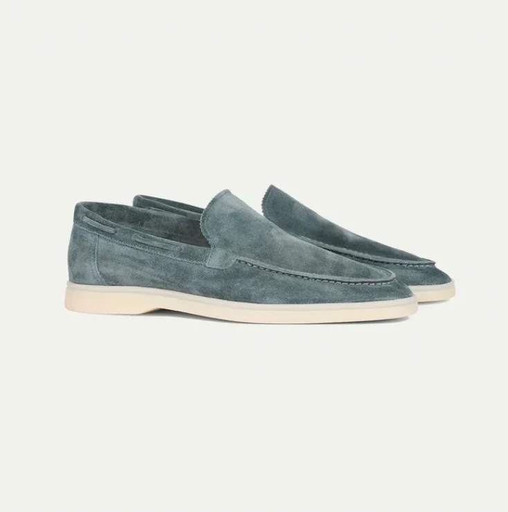 Loafer Herren | Cleaner Wildleder-Slipper mit leichter Plateausohle