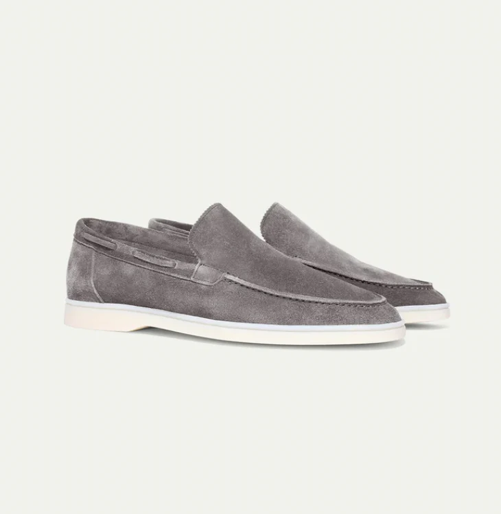 Loafer Herren | Cleaner Wildleder-Slipper mit leichter Plateausohle
