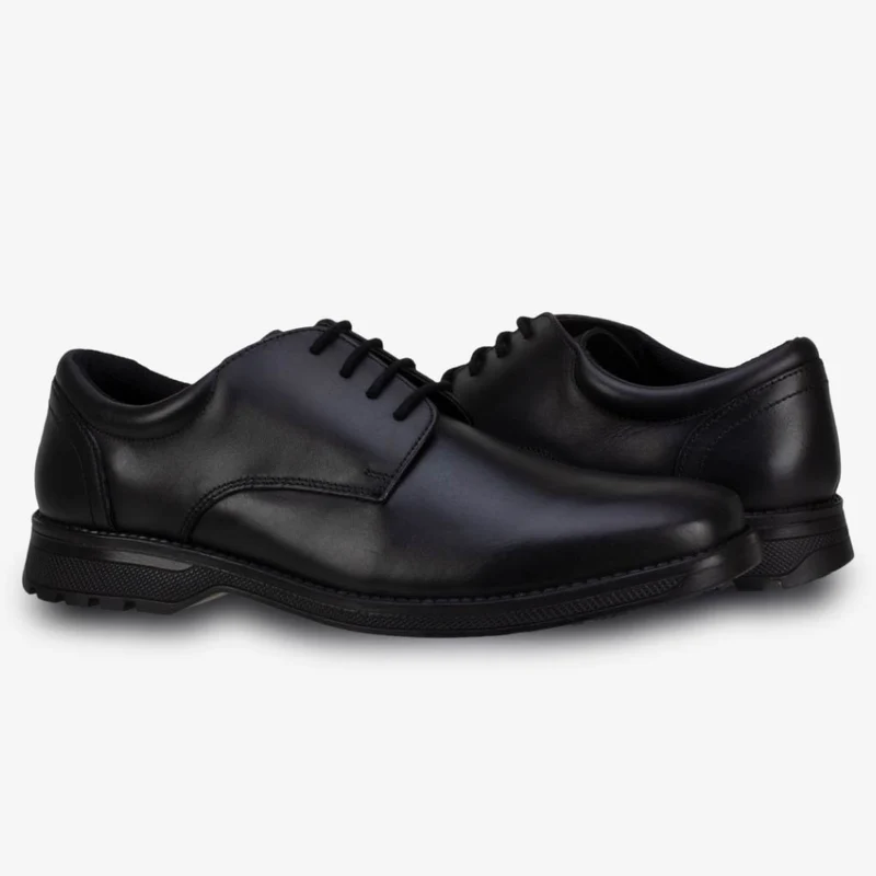 Term Kinder-Lederschuh Clerk Tyson - Schwarz