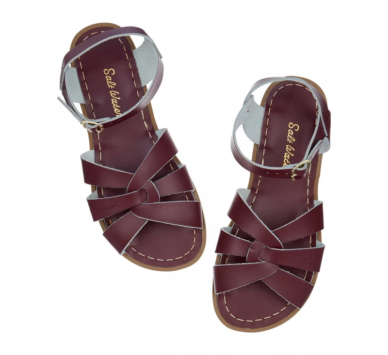 Salt Water Sandals Original-Sandale für Kinder – Weinrot