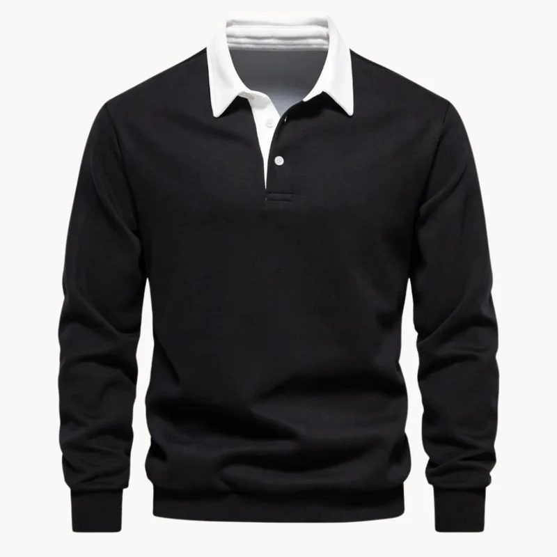 Ingo | Herren Lässiges Pullover-Sweatshirt mit Polokragen