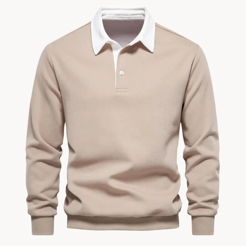 Ingo | Herren Lässiges Pullover-Sweatshirt mit Polokragen