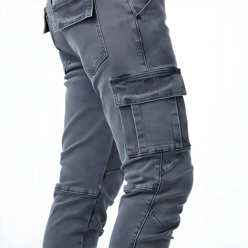 Tim | Herren Trendige Cargohose mit mehreren Taschen und schmaler Passform