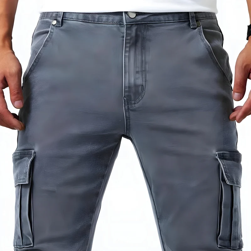 Tim | Herren Trendige Cargohose mit mehreren Taschen und schmaler Passform