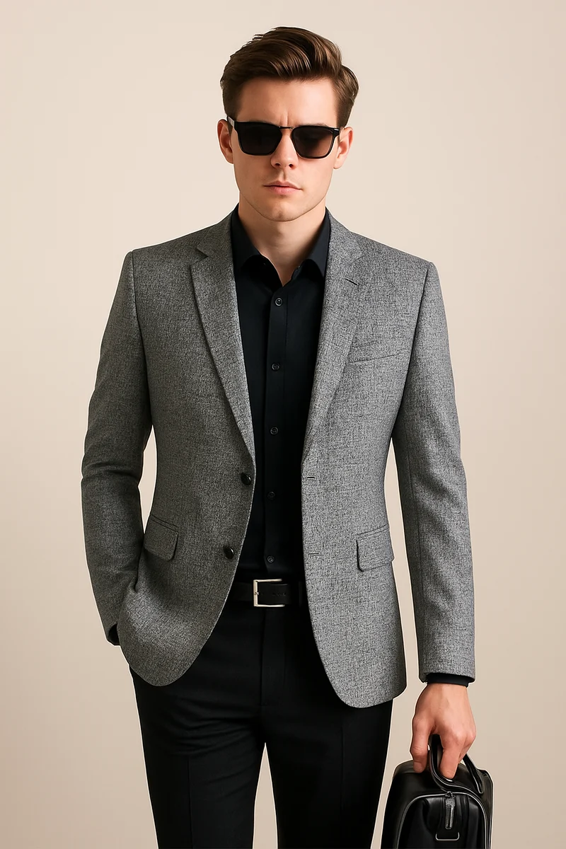 Anton | Herren Frühlings Slim Blazer Jacke