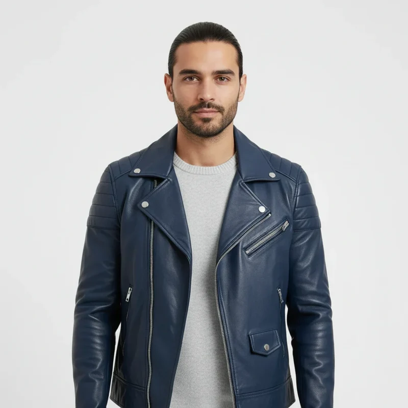 Jürgen | Herren Winter Zip-Up Lederjacke