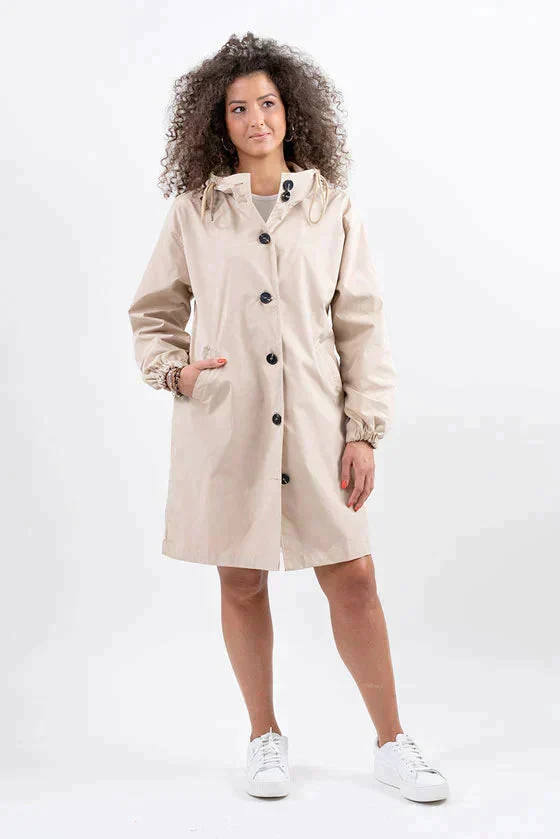 Edith | Damen Langer Freizeitmantel mit Lockerer Passform