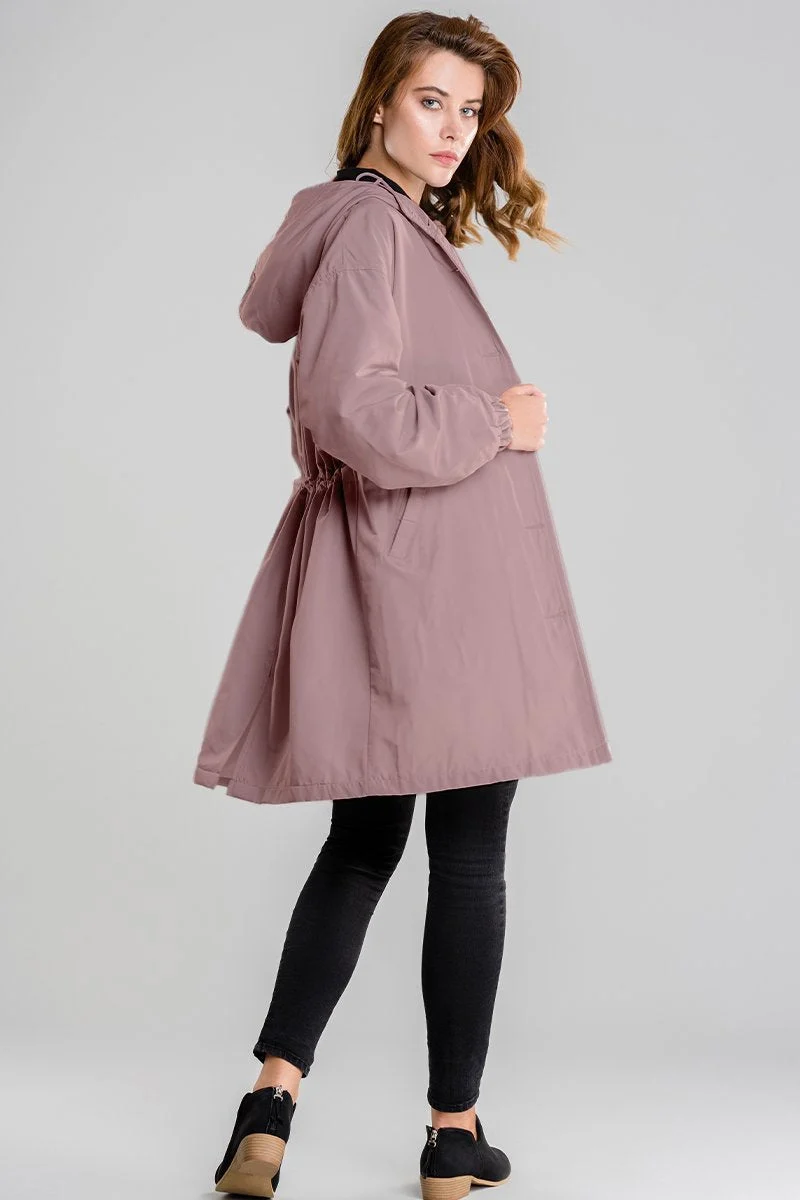 Edith | Damen Langer Freizeitmantel mit Lockerer Passform