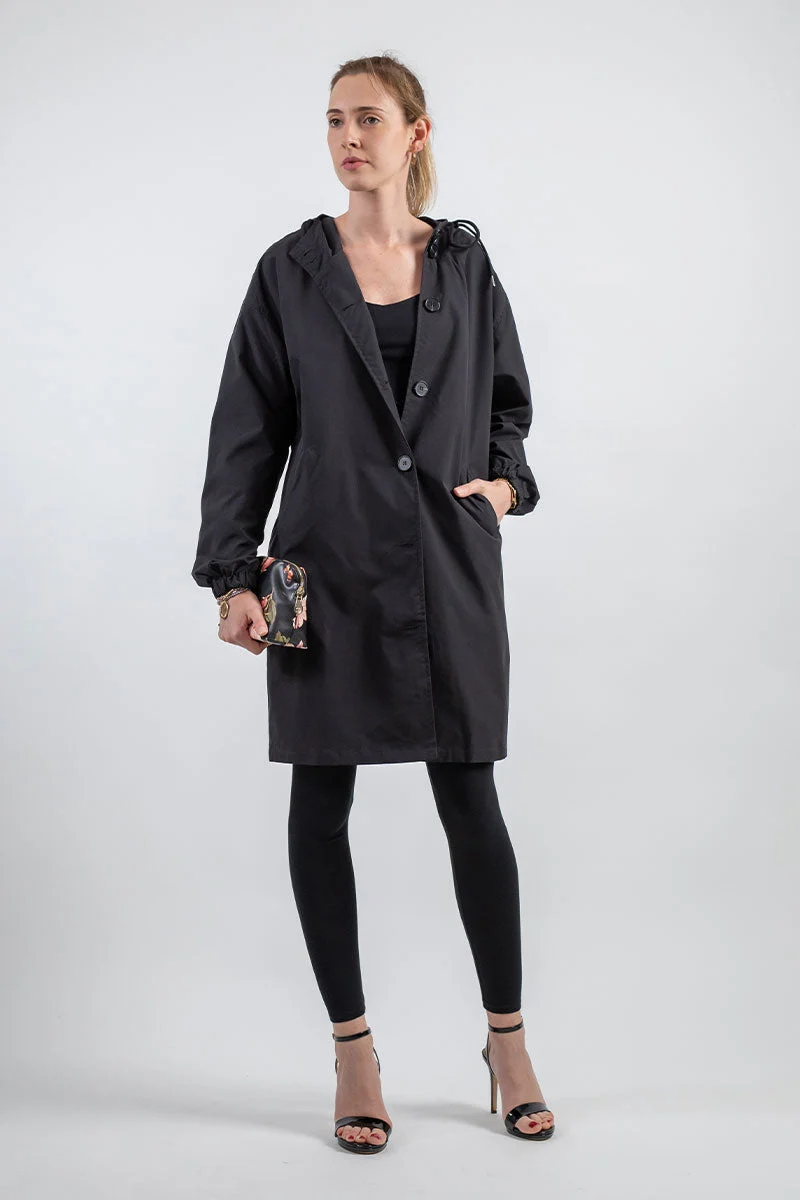 Edith | Damen Langer Freizeitmantel mit Lockerer Passform