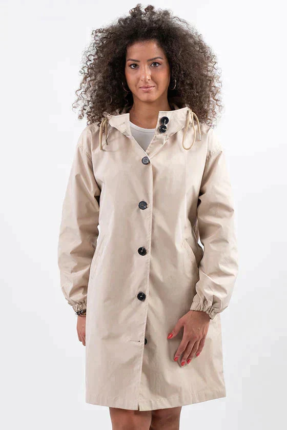 Edith | Damen Langer Freizeitmantel mit Lockerer Passform