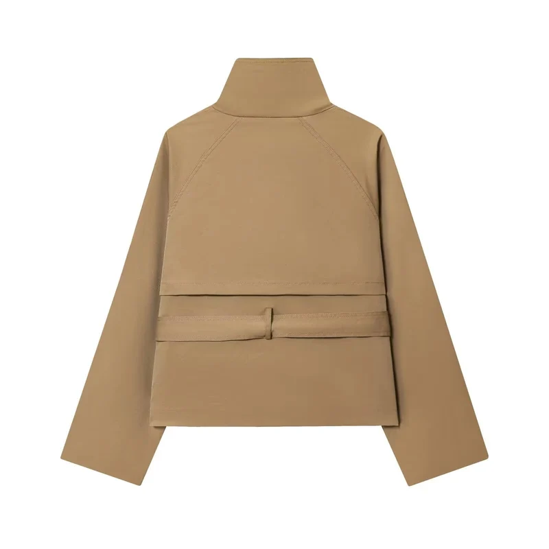 Kerstin | Damen Kurzer Winter-Trenchcoat mit Gürtel