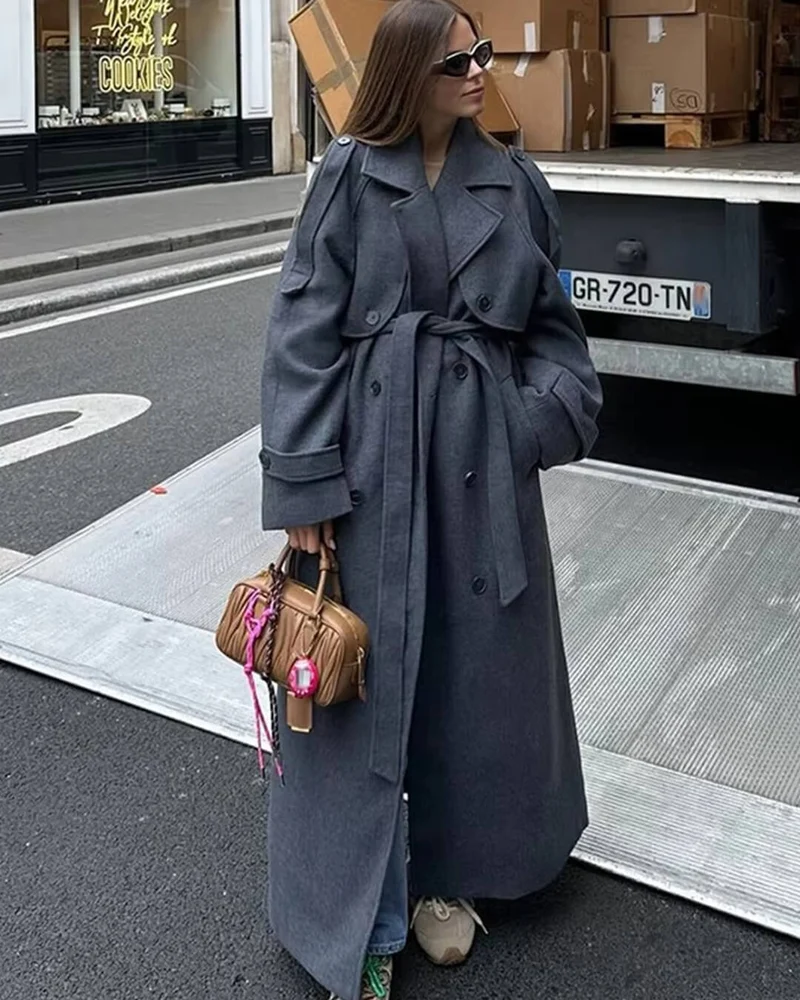 Sandra | Damen Stilvoller und Vielseitiger Wollmantel