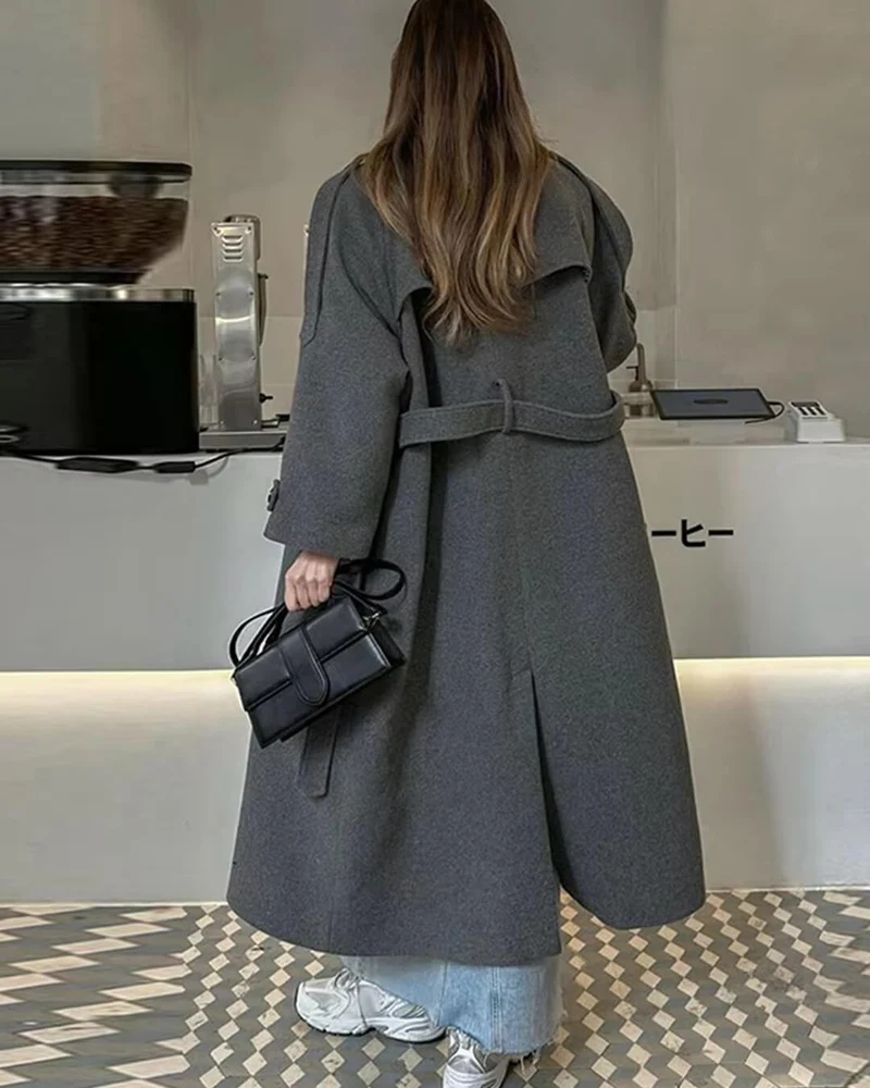 Sandra | Damen Stilvoller und Vielseitiger Wollmantel