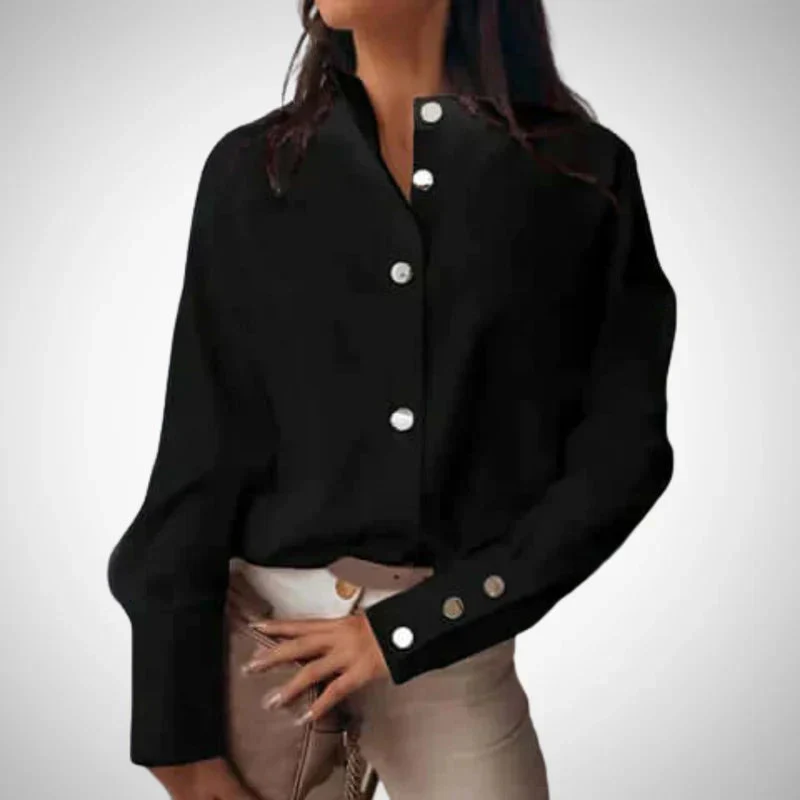 Bluse Damen | Goldknöpfe & Elegant
