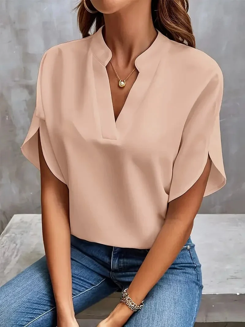 Bluse Damen V-Ausschnitt | Fließender Fall & Eleganter Look