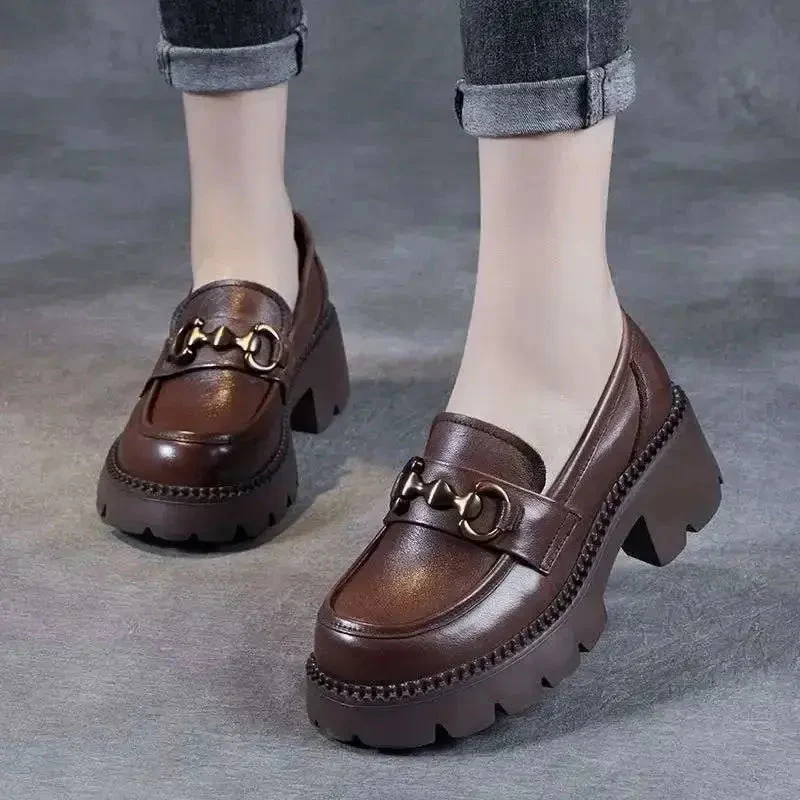 Mokassins Damen | Horsebit & Vintage Plateau