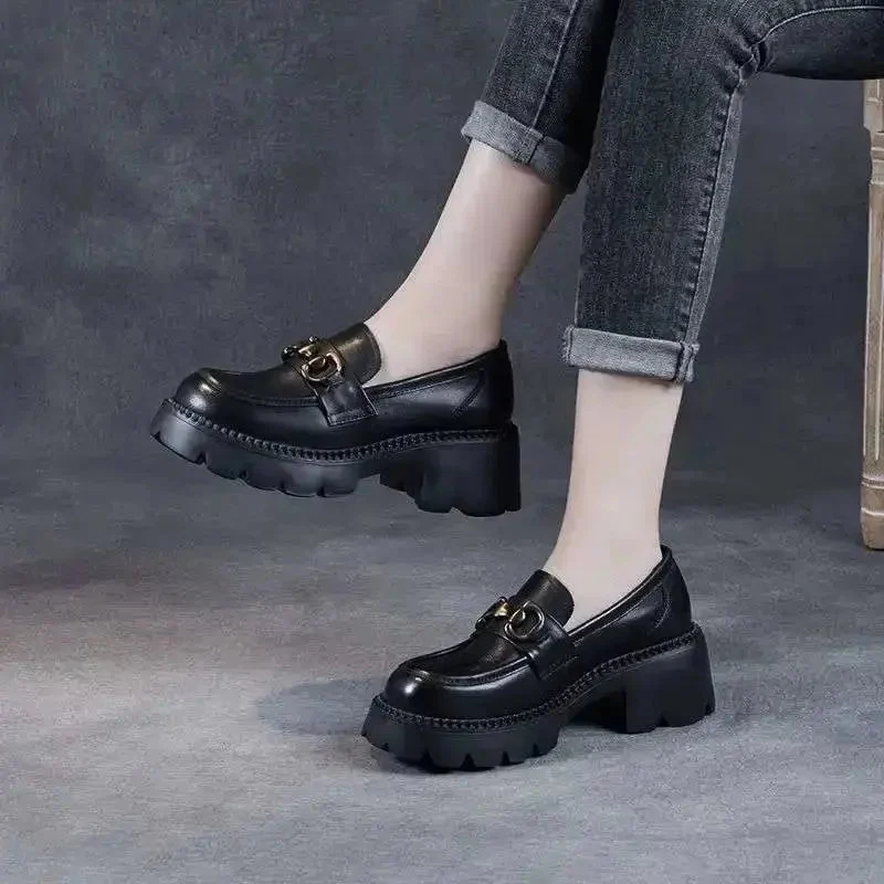 Mokassins Damen | Horsebit & Vintage Plateau