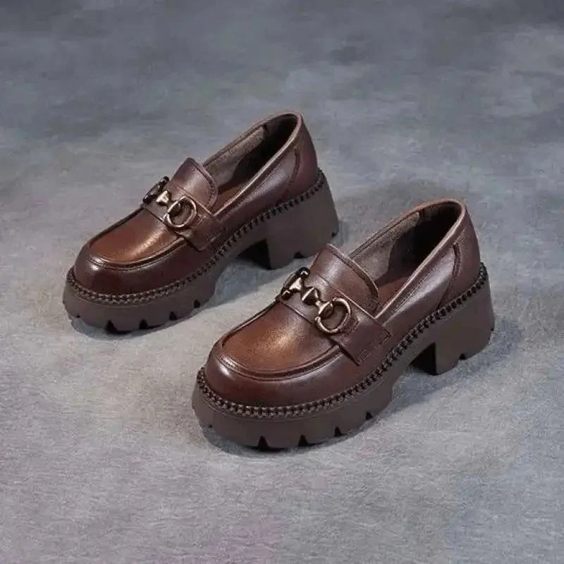 Mokassins Damen | Horsebit & Vintage Plateau