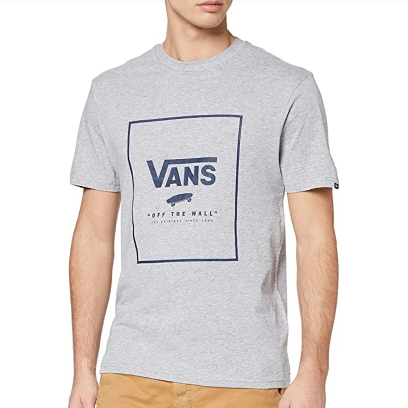 VANS Herren-Box-T-Shirt mit Print – Grau