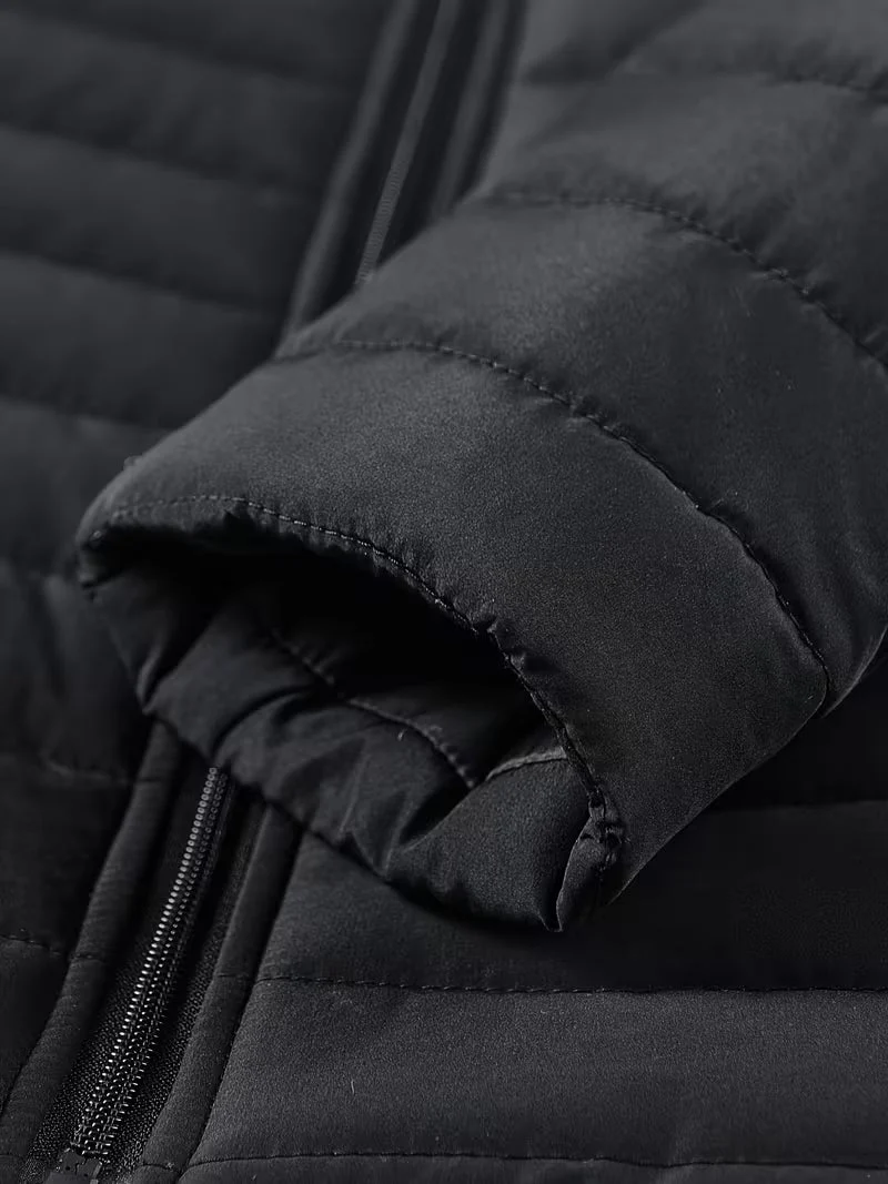 Übergangsjacke Herren | Steppjacke Herren| Stehkragen-Windschutz & Leichtwärme