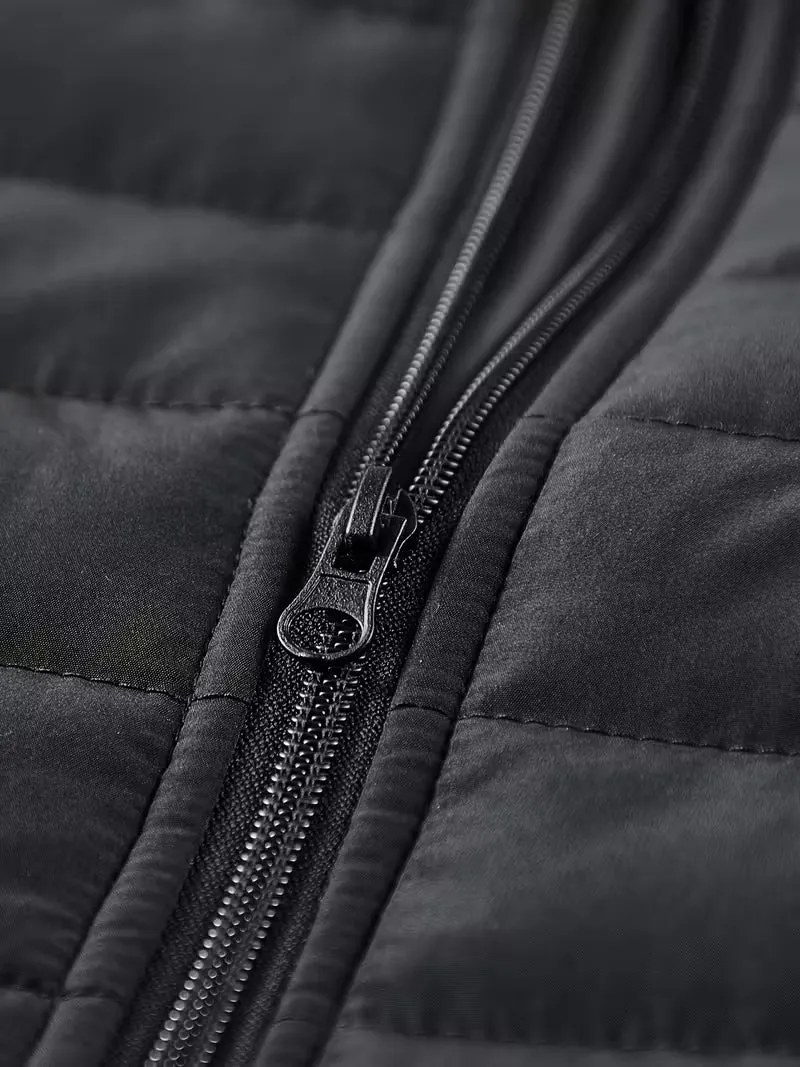 Übergangsjacke Herren | Steppjacke Herren| Stehkragen-Windschutz & Leichtwärme
